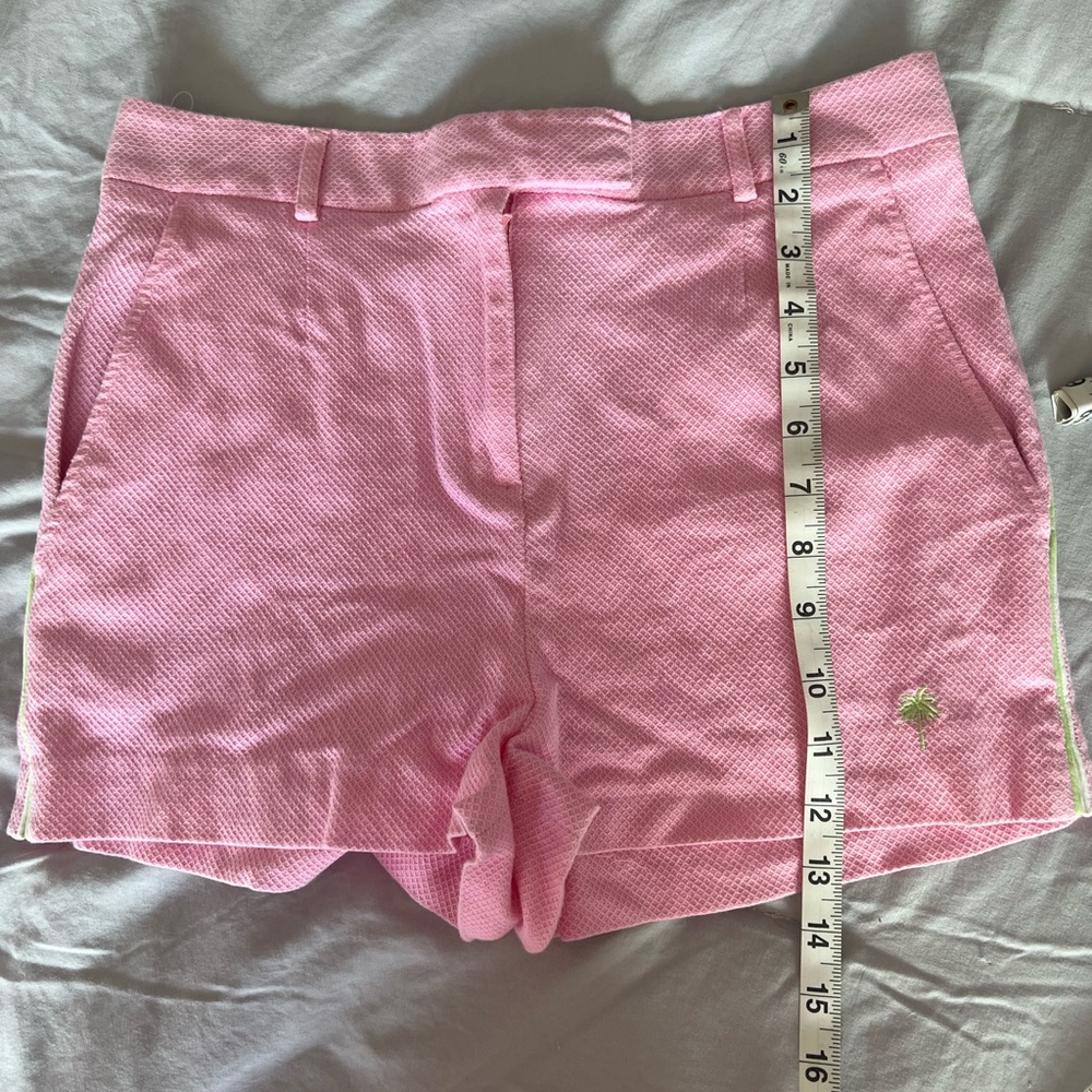 Lilly Pulitzer pink waffle cotton green palm 8